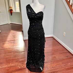 Vintage 2000s Blondie Nites Stacy Sklar Black Silver One Shoulder
